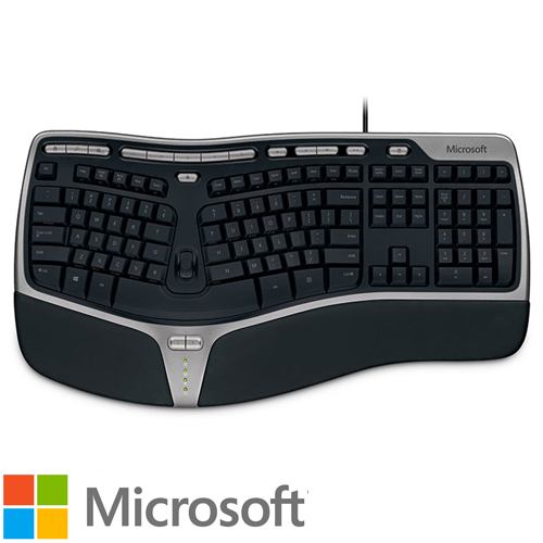 מקלדת ארגונומית Microsoft Natural Ergonomic Keyboard 4000 USB Retail ע