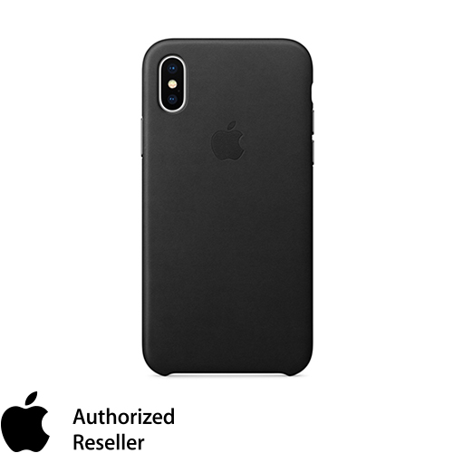 כיסוי אחורי Apple iPhone X Leather בצבע שחור