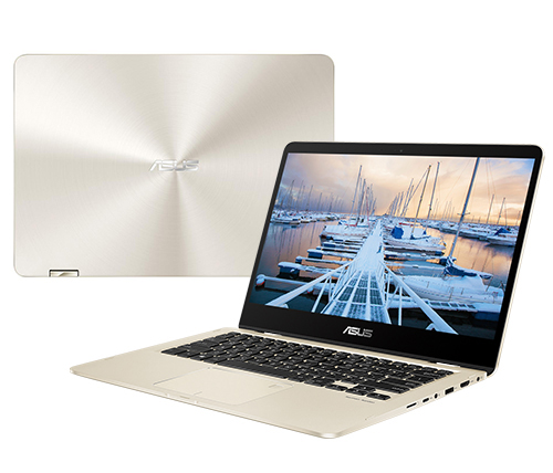 מחשב נייד "14 Asus ZenBook Flip UX461FA-E1021T i5-8265U בצבע זהב