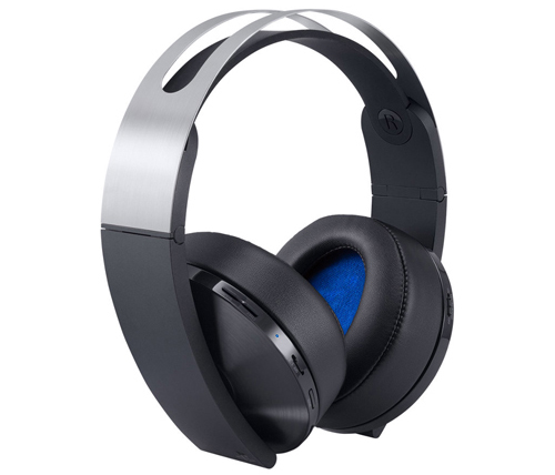 אוזניות גיימינג אלחוטיות Sony Platinum לקונסולת PS4 עם מיקרופון בצבע ש