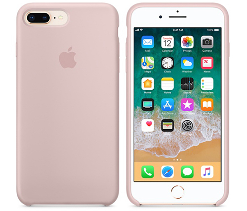 כיסוי סיליקון לטלפון Apple iPhone 7 Plus / 8 Plus בצבע ורוד