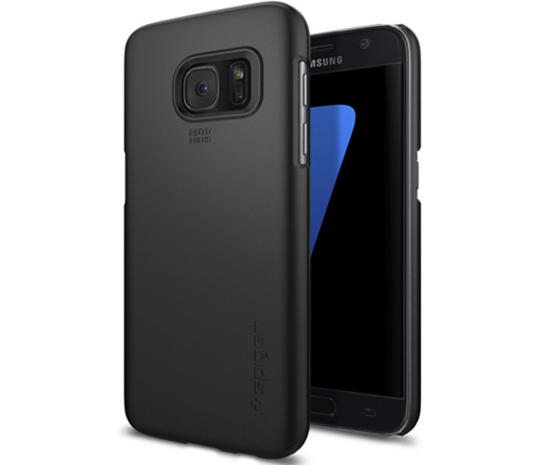 כיסוי לטלפון Spigen Thin Fit Samsung Galaxy S7 בצבע שחור - יבואן רשמי