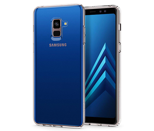 כיסוי לטלפון (Spigen Liquid Crystal Galaxy A8 Plus (2018 בצבע שקוף