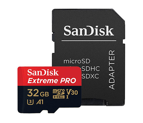 כרטיס זכרון SanDisk Extreme Pro microSDHC SDSQXCG כולל מתאם SD - בנפח