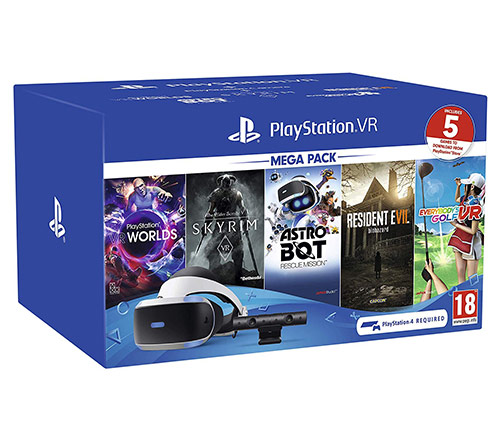 משקפי מציאות מדומה Sony PlayStation VR Mega Pack הכוללים מצלמת PlaySta