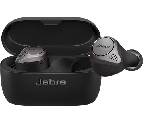 אוזניות אלחוטיות Jabra Elite 75t Bluetooth עם מיקרופון בצבע שחור ואפור