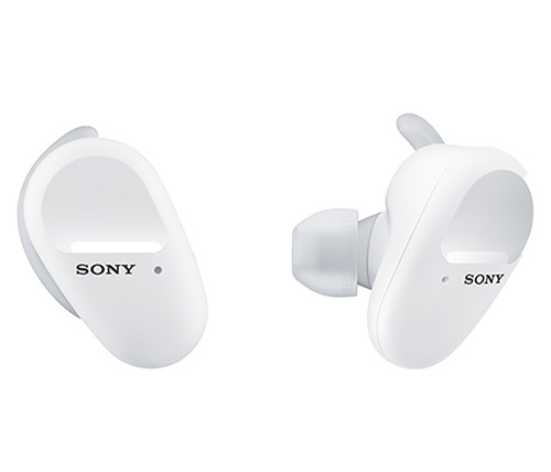 אוזניות ספורט אלחוטיות Sony WF-SP800N עם מיקרופון Bluetooth בצבע לבן ה