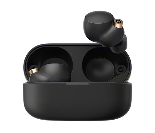 אוזניות אלחוטיות Sony WF-1000XM4 Bluetooth עם מיקרופון בצבע שחור הכולל