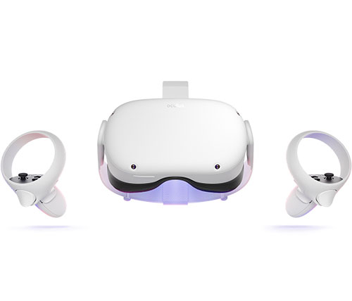 משקפי מציאות מדומה אוקולוס VR וזוג בקרים Oculus Quest 2 128GB