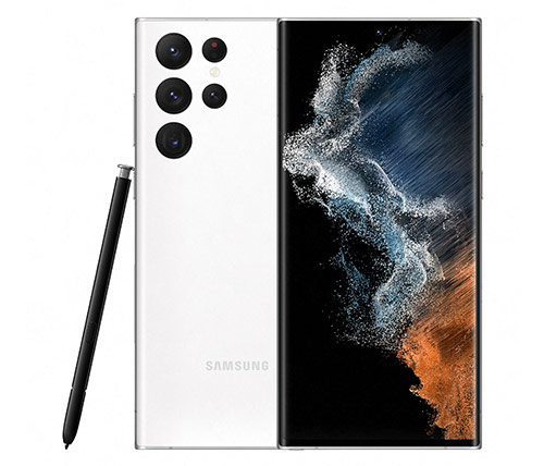 סמארטפון Samsung Galaxy S22 Ultra 5G SM-G908E 512GB בצבע לבן שנה אחריו