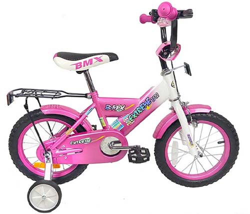 אופני ילדים BMX 901508 בגודל 14 אינץ' - בצבע ורוד