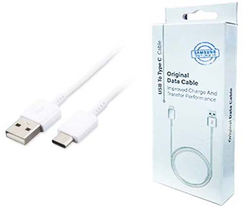 כבל טעינה וסנכרון USB-A ל- Samsung USB Type C לבן