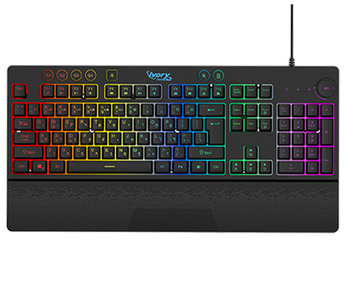 מקלדת גיימינג Ivory Gaming GK570 בצבע שחור עם תאורת RGB
