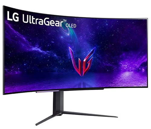 מסך מחשב גיימינג קעור LG 44.5” UltraGear 21:9 WQHD OLED 45GR95QE-B 240