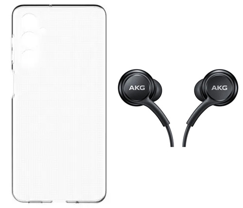 קיט באנדל אוזניות In-Ear AKG עם מיקרופון USB-C בצבע שחור וכיסוי המותאם