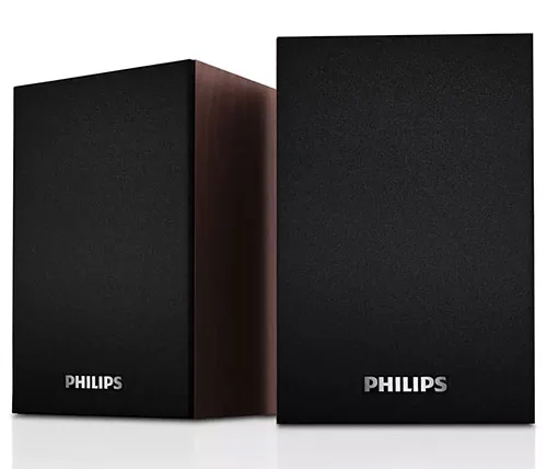 סט רמקולים 2.0 Philips מעץ דגם SPA20/00 בצבע חום - אחריות היבואן הרשמי