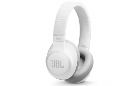 אוזניות אלחוטיות JBL Live 650BTNC עם מיקרופון Bluetooth בצבע לבן