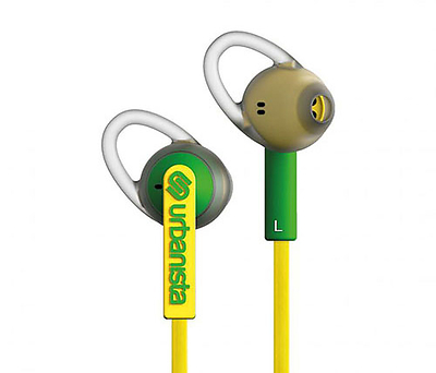 אוזניות ספורט Urbanista Rio Mellow Yellow עם מיקרופון בצבע צהוב ירוק