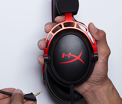 אוזניות גיימינג HyperX Cloud Alpha עם מיקרופון בצבע שחור אדום