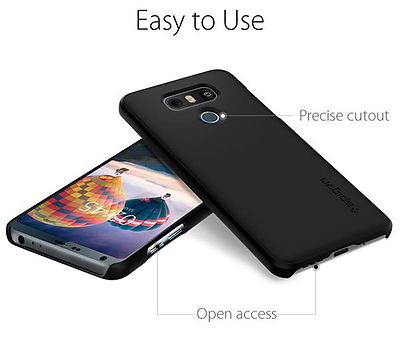 כיסוי לטלפון Spigen Thin Fit LG G6 בצבע שחור - יבואן רשמי