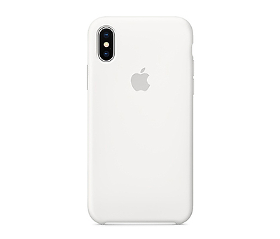 כיסוי סיליקון לטלפון Apple iPhone X בצבע לבן