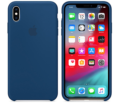 כיסוי מסיליקון לטלפון Apple iPhone XS Max בצבע כחול