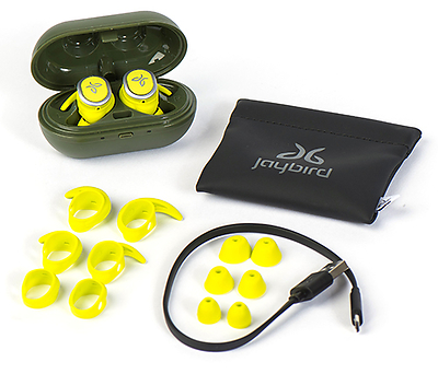 אוזניות ספורט אלחוטיות Jaybird Run עם מיקרופון Bluetooth בצבע ירוק הכו