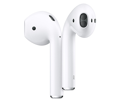 אוזניות אלחוטיות Apple AirPods 2 עם מיקרופון Bluetooth בצבע לבן הכוללו