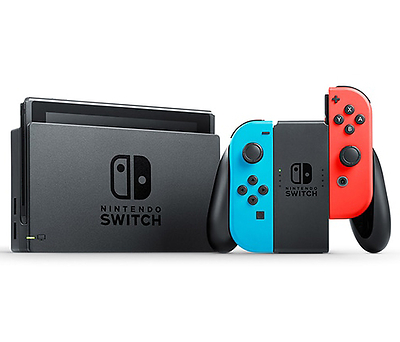 קונסולה Nintendo Switch הכוללת 2 בקרים בצבע אדום וכחול בנפח 32GB