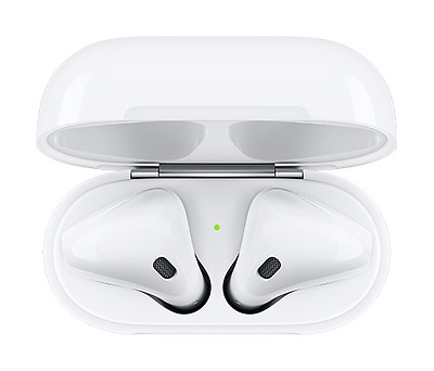 אירפודס Apple AirPods 2 עם מיקרופון Bluetooth הכוללות כיסוי טעינה בצבע