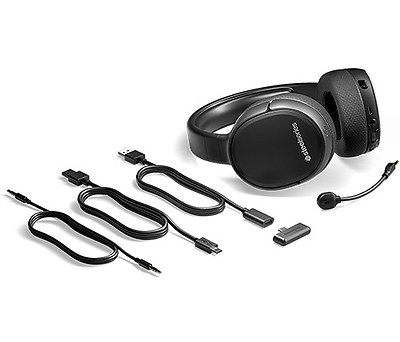 אוזניות גיימינג Steelseries Arctis 1 Wireless אלחוטיות בצבע שחור עם מי