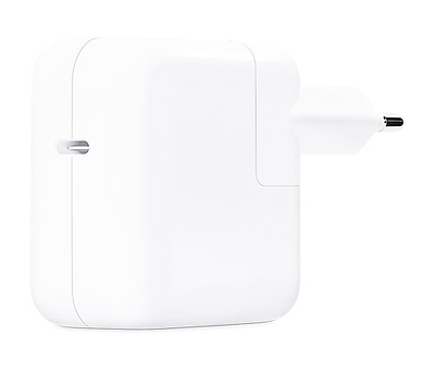 מטען קיר Apple הכולל חיבור USB-C הספק עד כ- 30W ללא כבל