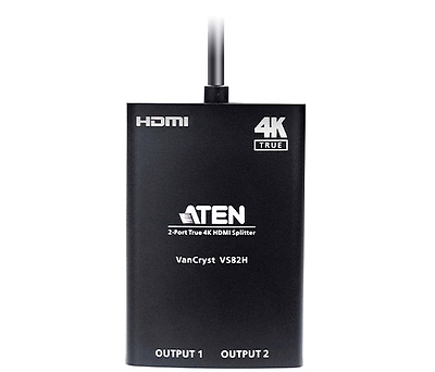 מפצל Aten HDMI הכולל כניסת HDMI ל-2 יציאות HDMI תומך 4K בתקן 2.0