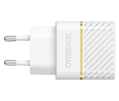 מטען קיר Otterbox הכולל חיבור USB-C הספק עד כ- 20W ללא כבל