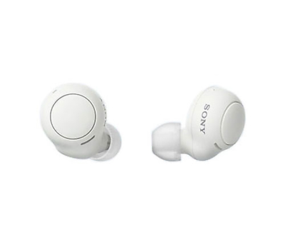 אוזניות אלחוטיות Sony WF-C500BW Bluetooth עם מיקרופון בצבע לבן הכוללות
