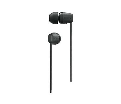 אוזניות אלחוטיות Sony WI-C100 עם מיקרופון Bluetooth בצבע שחור