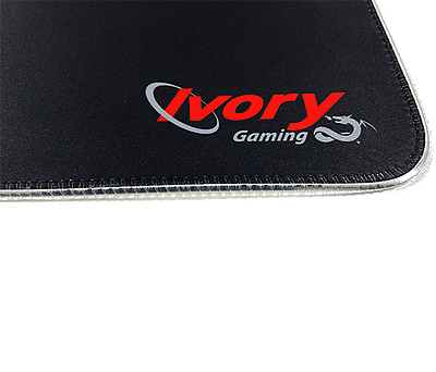 פד גיימינג לעכבר ולמקלדת בגודל Ivory Gaming XXL בצבע שחור עם תאורת RGB